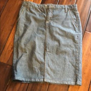 Denim pencil skirt